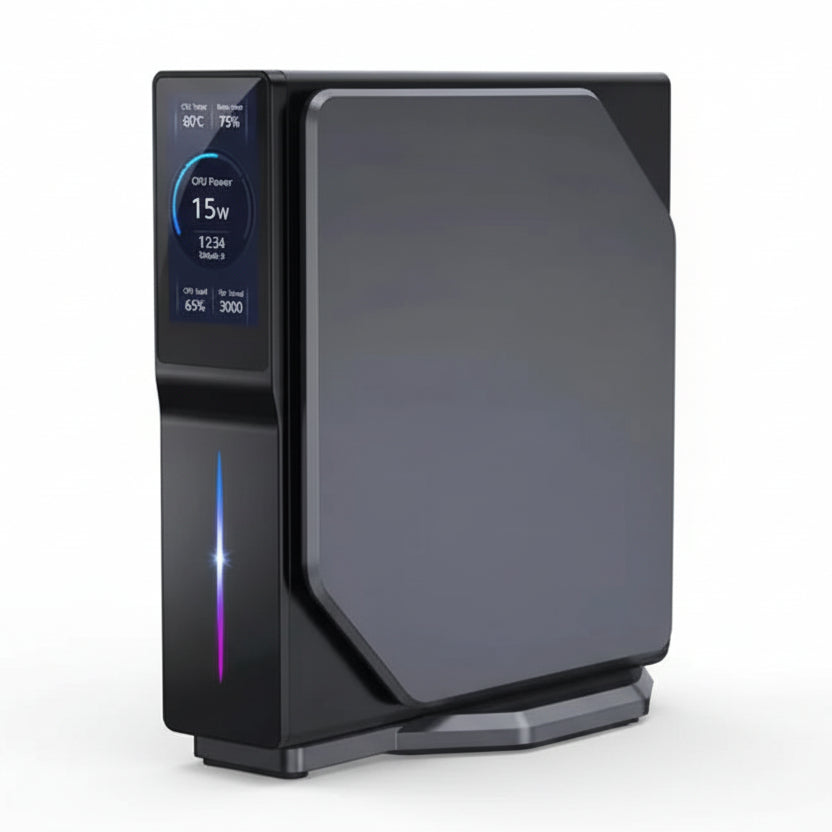 Intel 12th Gen Alder Lake N150 Mini PC M.2 NVMe SSD Mini Computer Gaming Computer LCD Screen Vertical Mini Tower