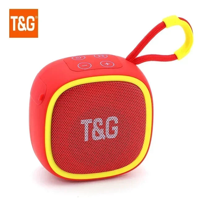 Mini Bluetooth Speaker – IPX4 Waterproof Portable Wireless Loudspeaker with TF Card, FM Radio, TWS Stereo & HiFi Sound