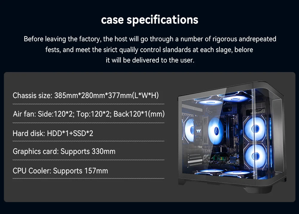 YEAH MAGIC Gaming Desktop AMD Ryzen 5 5600GT 3.9GHz 16GB(8G*2) DDR4 3200 1T NVME SSD ARGB 7 Fans Win 11 Home Gamer Desktop WIFI6