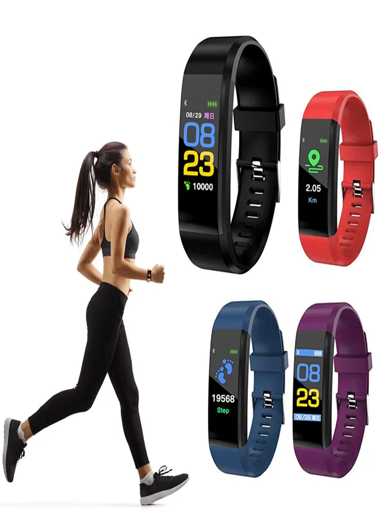 115Plus Kids Smartwatch – Bluetooth 4.0 Touch Sports Bracelet Fitness Tracker for iOS & Android