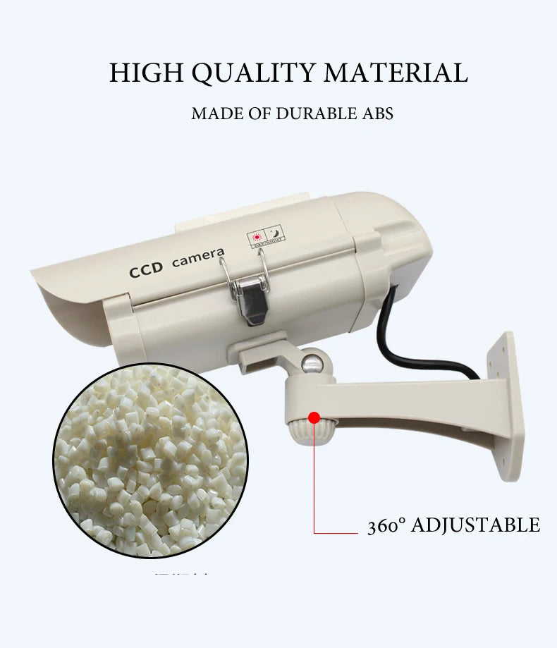 Simulation Solar Powered Waterproof Fake Camera Red Flashing Led CCD Security Camera Home Office Surveillance System Scare Theft