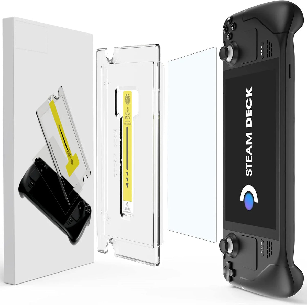 2021 2022 Steam Deck Screen Protector Compatible With 2023 Steam Deck OLED 7inch , Tempered Glass Designed  with Easy Installati