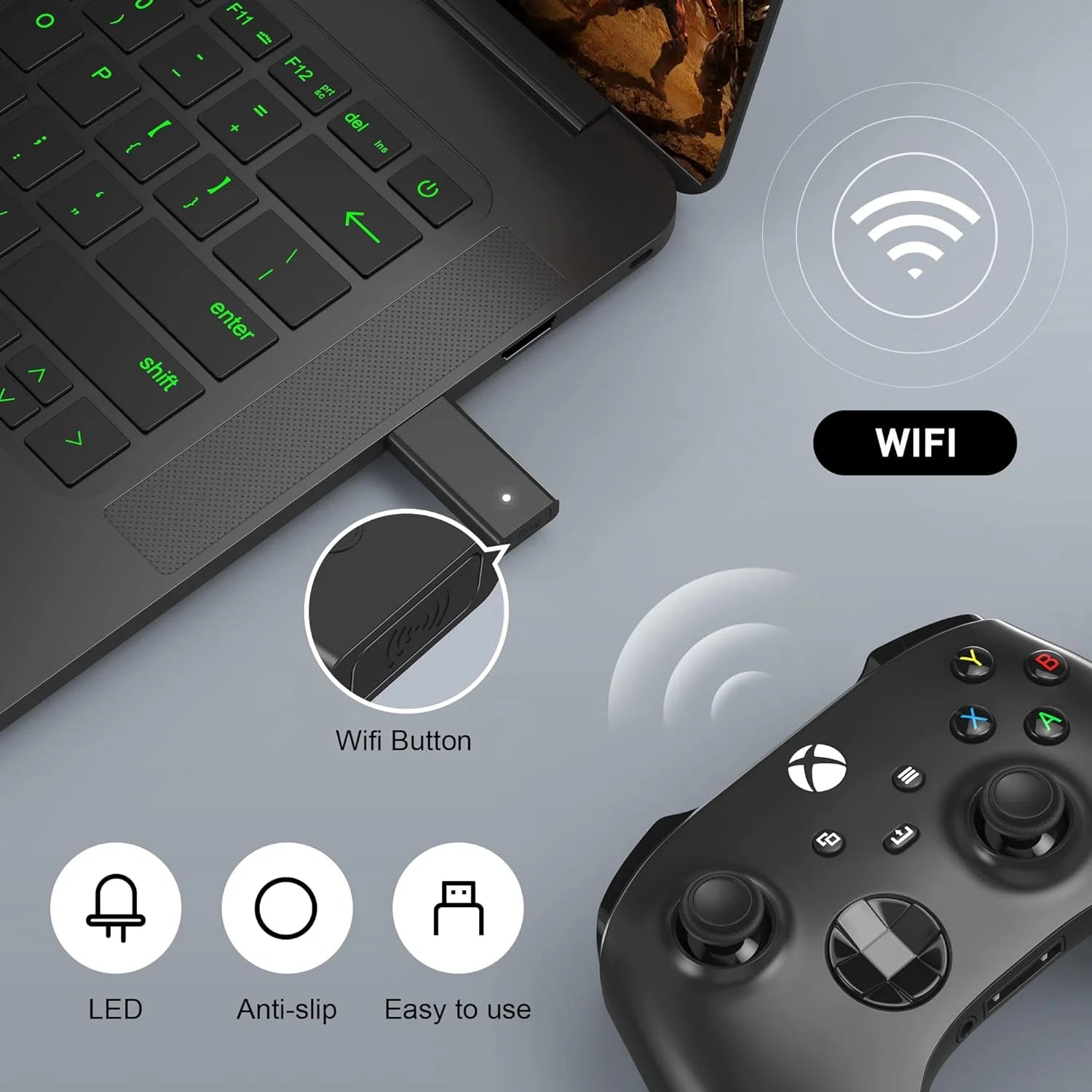USB Adapter For Xbox One S X Elite Windows PC Receiver 1st or 2nd Game Console Joystick Gamepad Controller Accessories