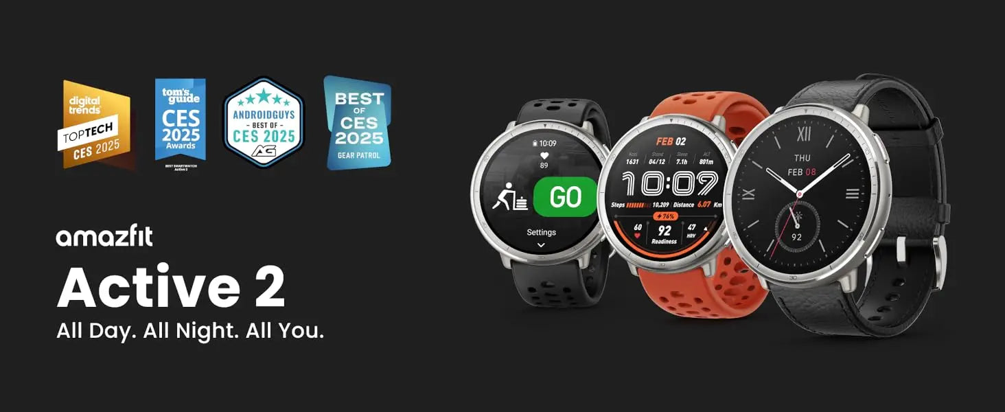 Amazfit Active 2 Smart Watch 44mm, GPS Maps with Direction, 10 Day Battery,  160+ Sport Modes, Water Resistant