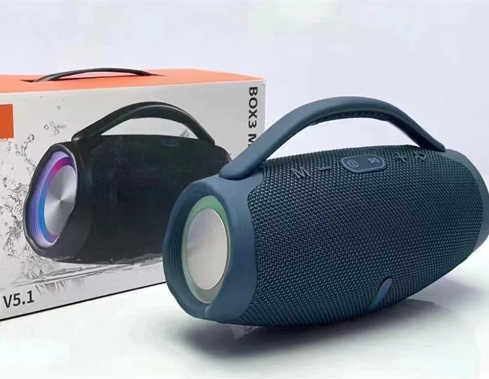 100W High-Power Bluetooth Speaker Outdoor Portable Waterproof RGB Color Light Wireless Subwoofer 360 Stereo Surround TWS Speaker