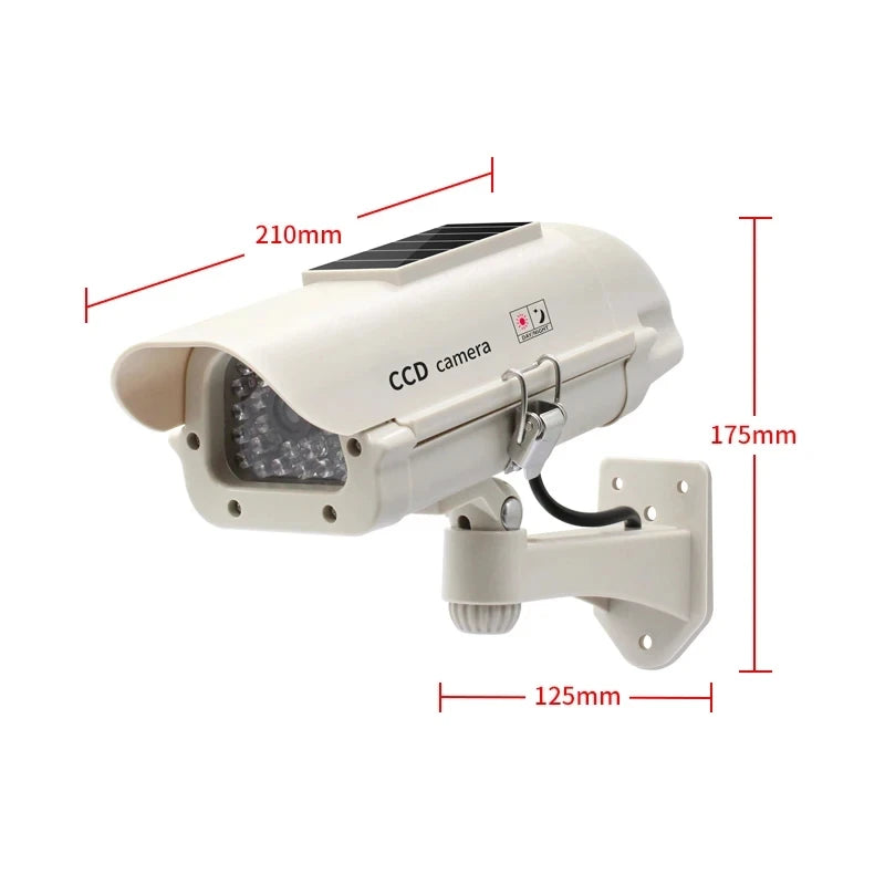 Simulation Solar Powered Waterproof Fake Camera Red Flashing Led CCD Security Camera Home Office Surveillance System Scare Theft