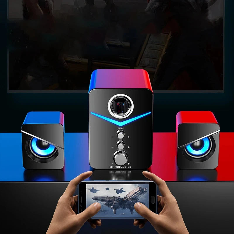 Bluetooth Speaker – Home Theater Bass System, Mini Desktop Speakers for PC, Phone, MP3 Player & Subwoofer Soundbar