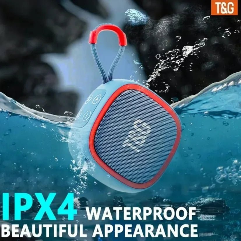 Mini Bluetooth Speaker – IPX4 Waterproof Portable Wireless Loudspeaker with TF Card, FM Radio, TWS Stereo & HiFi Sound