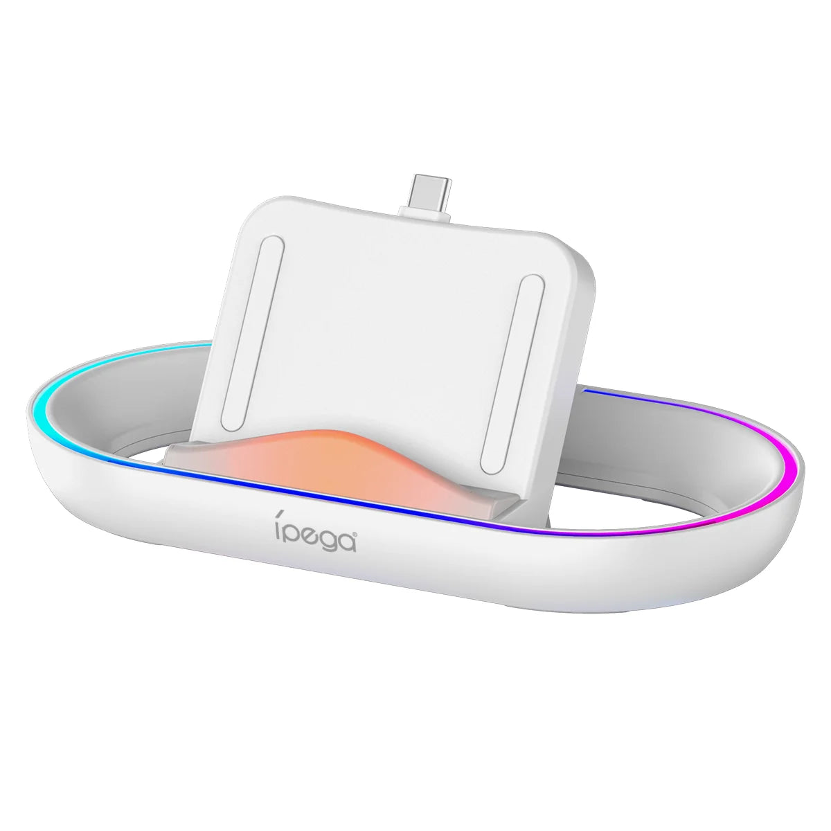 IPEGA Charging Dock P5P02 for PS5 Portal with 14 RGB Lighting Modes,Stand Charger for PS5 Portal with Non-Slip Base,Holding Base