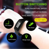 LED Pedometer Bracelet Step Counter Watch 12/24H Time Display Walking Running Pedometer Silicone Step Tracker for Men Women