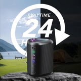 2025 Portable Bluetooth Speaker – Wireless Speaker with LED Light, Bluetooth 5.4, 24H Playtime, Enhanced Bass & IPX7 Waterproof