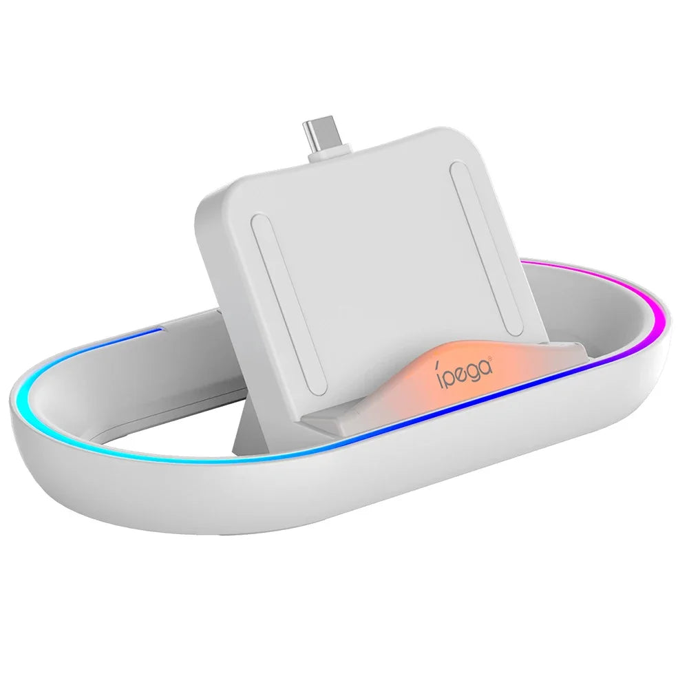 Charging Dock Station for Playstation Portal Remote Player Charger Stand for Ps Portal with RGB Light and USB C Charging Cable