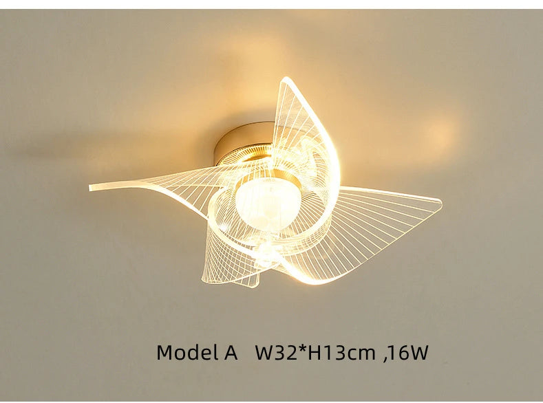 Nordic Acrylic Ceiling Lamp Suitable For Bedroom Lustre Chandeliers In Corridor Cloakroom Gold Plafonier Elegant Ceiling Lamps