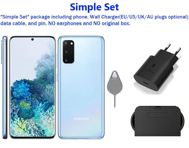 Samsung Galaxy S20 5G Dual Sim G9810 Global ROM 128GB RAM 12GB Octa Core Snapdragon 865 5G Chipset NFC Original