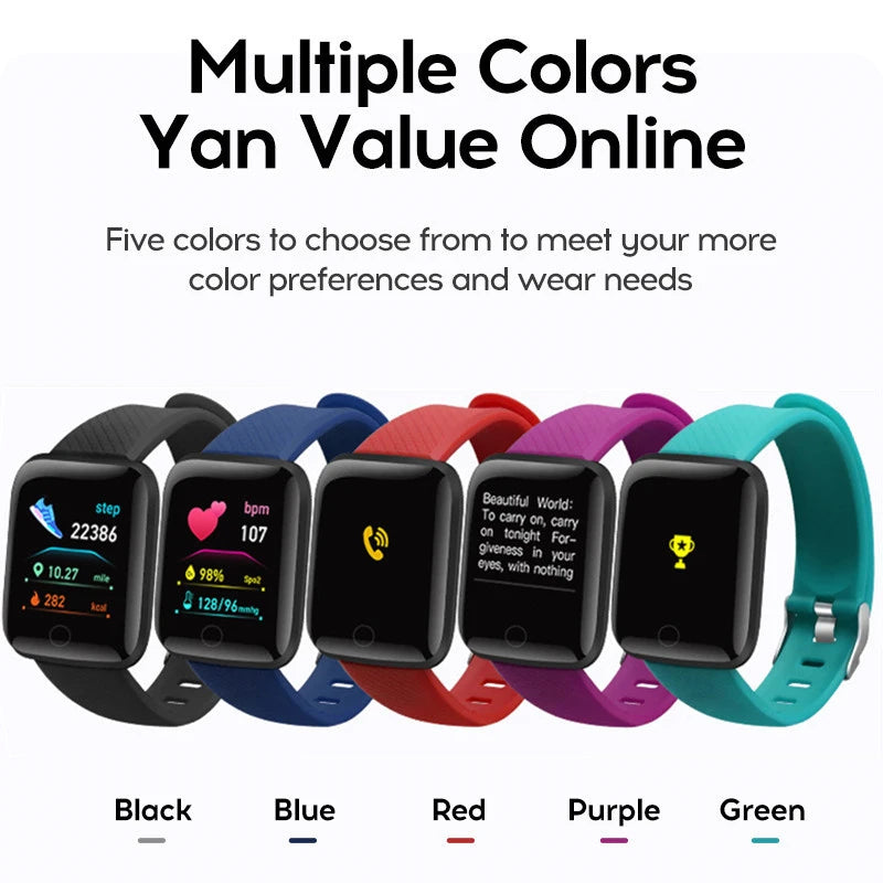 Smart Watch for Men & Women – Fitness Smart Band with Sport Mode, Music Control, Calorie & Distance Tracking, Message Reminder for Android & iOS