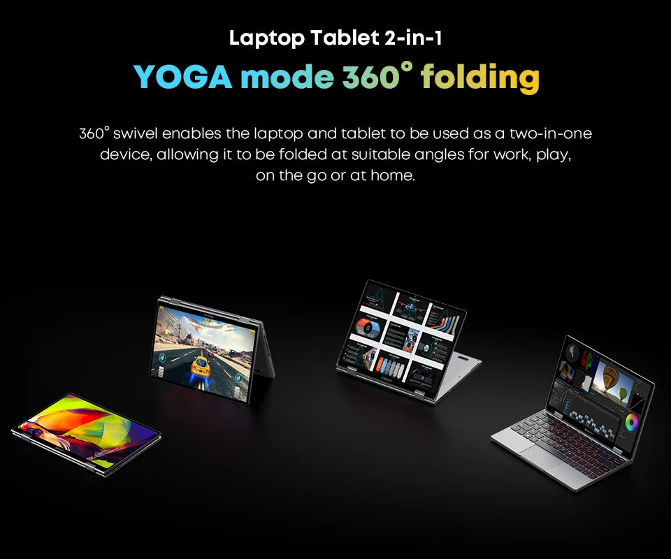 CHUWI MiniBook X N150 Laptop 10.51 Inch 16GB RAM 512GB SSD 2-in-1 Yoga Mode Intel  Windows 11 Notebook 360° Flipable WiFi 6