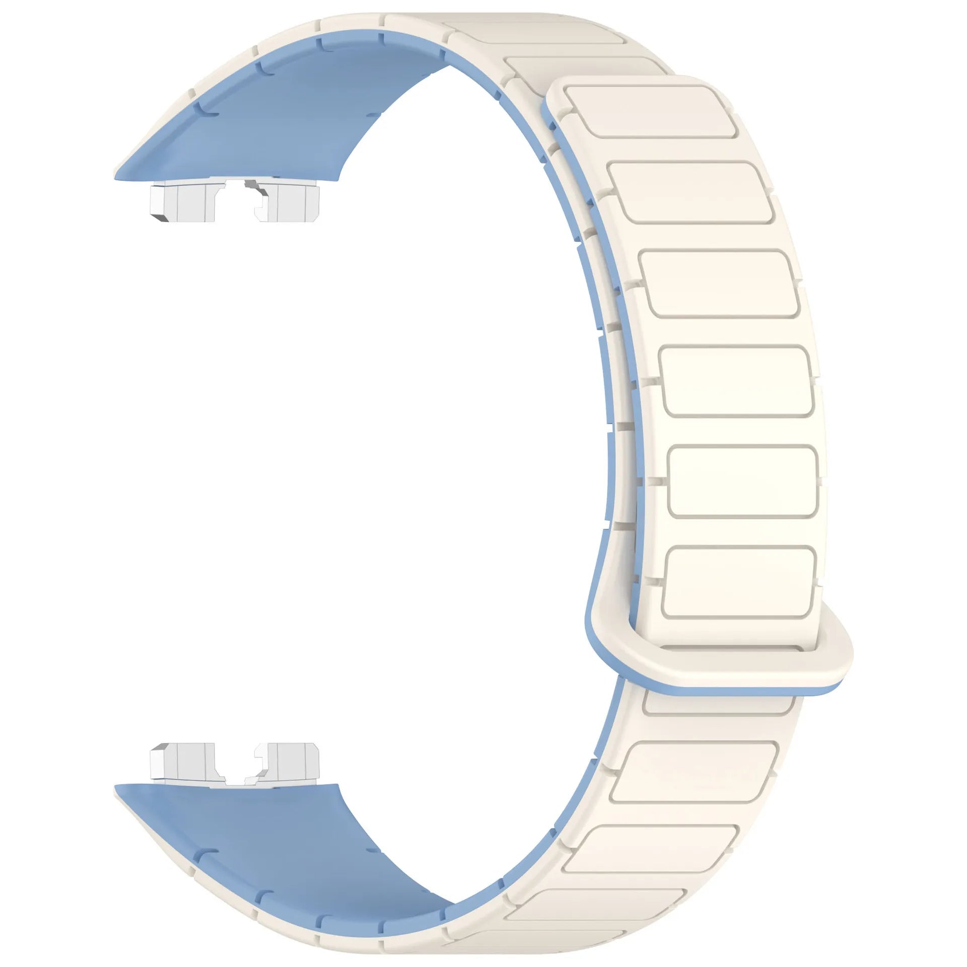 New Magnetic Silicone Strap for Huawei Watch 8/9/10 – Two-Tone Sport Band Smartwatch Accessories