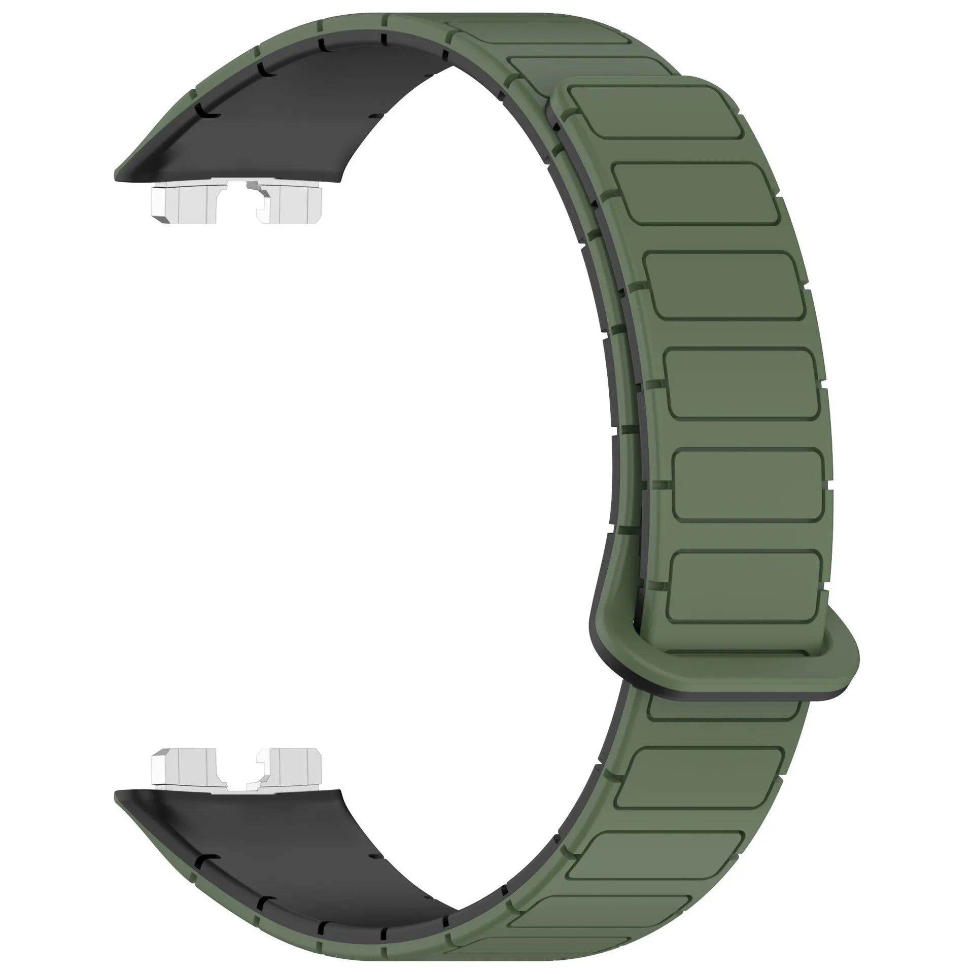 New Magnetic Silicone Strap for Huawei Watch 8/9/10 – Two-Tone Sport Band Smartwatch Accessories