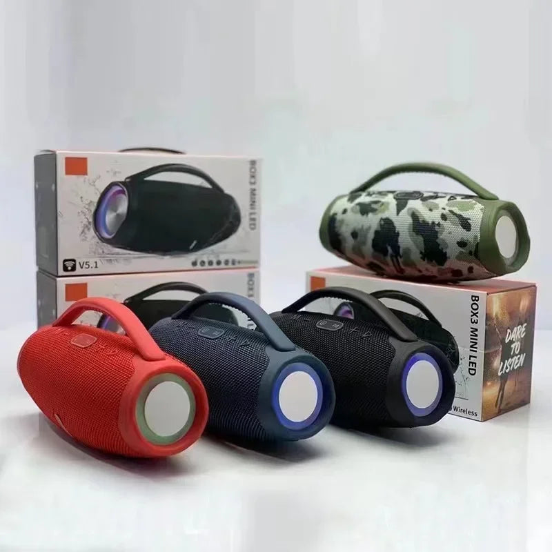 100W High-Power Bluetooth Speaker Outdoor Portable Waterproof RGB Color Light Wireless Subwoofer 360 Stereo Surround TWS Speaker