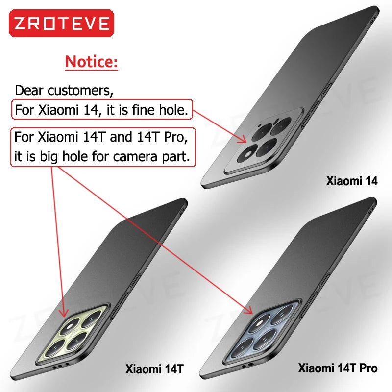 Xiaomi 14 / 14 Ultra Case – ZROTEVE Matte Hard PC Cover for Mi 13, 13T, 14T Pro, Mi14, Mi13 Lite Phones