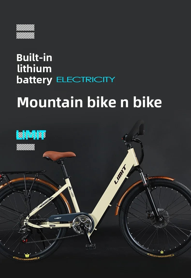 New fashionable E-bike, 26-inch urban commuter electric bicycle for adults, 400W brushless motor, 48V20AH battery electric moped