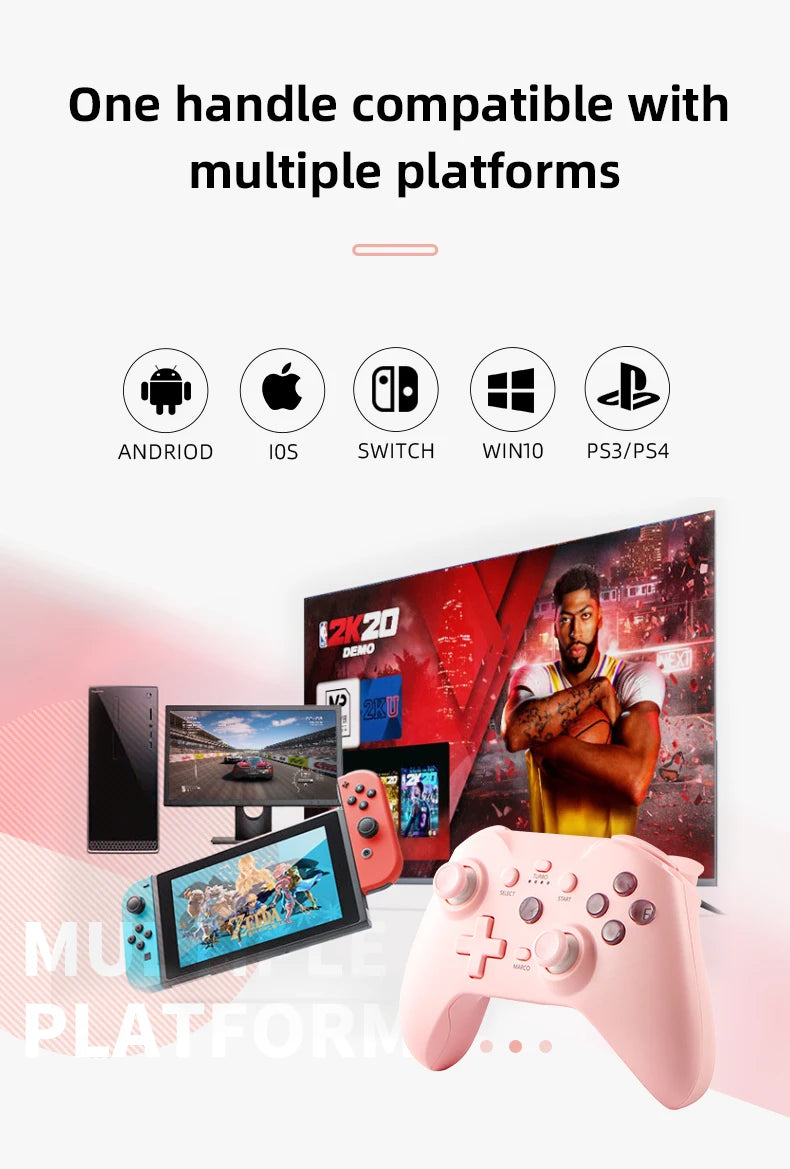 Switch gamepad  Wirelless  controller Supports Android phones/iOS/computers Win10/PS4 with dual motor vibration