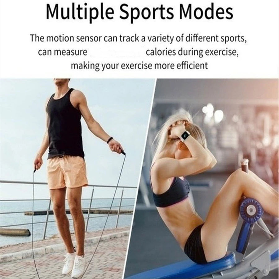 Smart Watch for Men & Women – Fitness Smart Band with Sport Mode, Music Control, Calorie & Distance Tracking, Message Reminder for Android & iOS