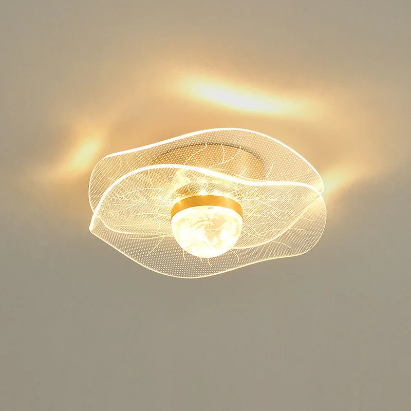Nordic Acrylic Ceiling Lamp Suitable For Bedroom Lustre Chandeliers In Corridor Cloakroom Gold Plafonier Elegant Ceiling Lamps