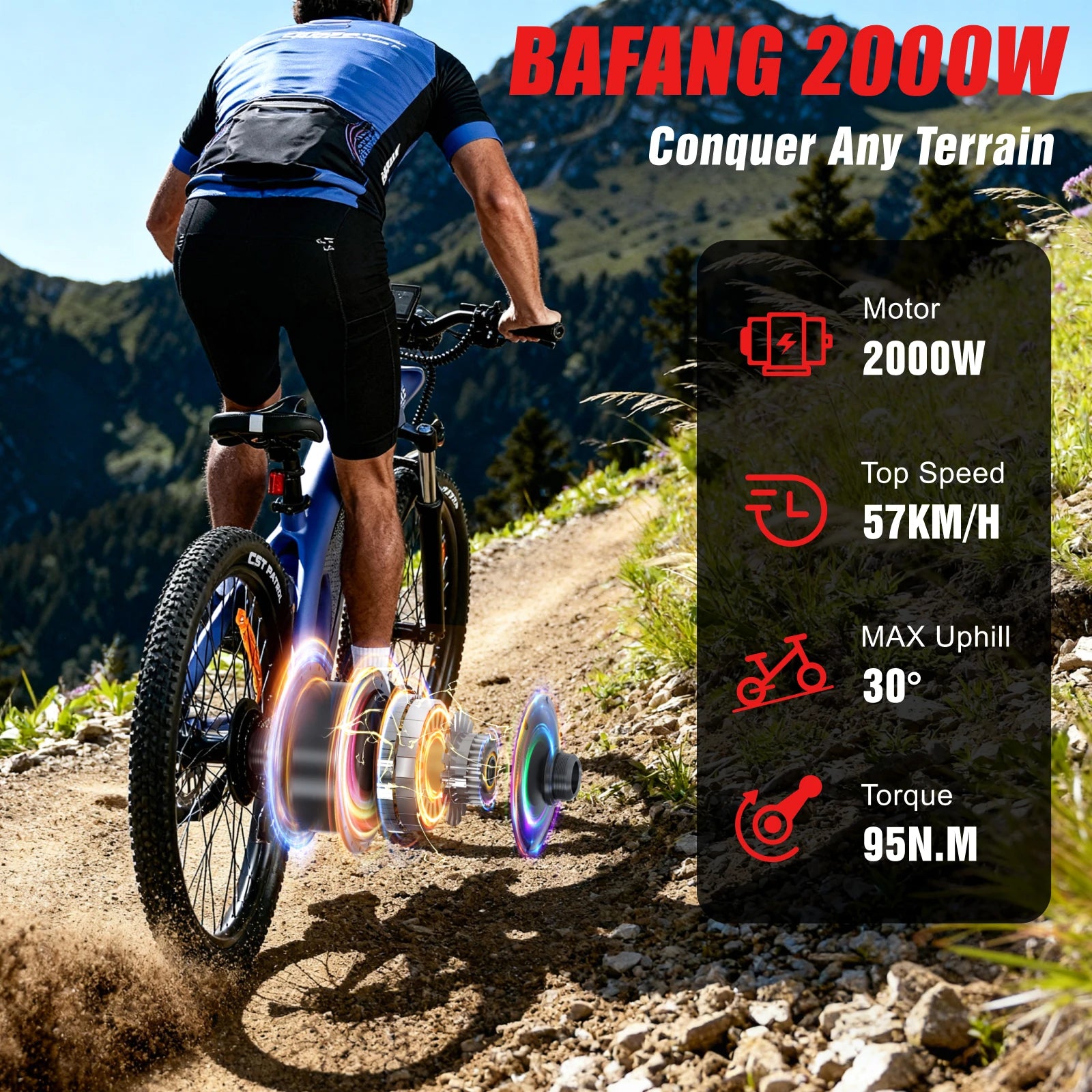 HUANCI Q5 electric bike 2000W electric bikes 27.5 Inch Electric bicycle  48V 20AH  electric e bike Mountain adults ebike fatbike