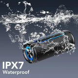 Portable Bluetooth Speaker – 30W Loud Stereo, BT5.4, IPX7 Waterproof, 24H Playtime Wireless Speaker