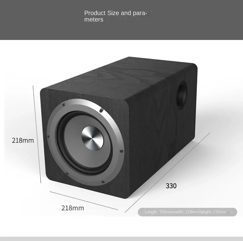 6.5 Inch Active Subwoofer Speaker High-power 100W Super Bass Home Theater Sound System for Active Speakers PC Computer TV Box