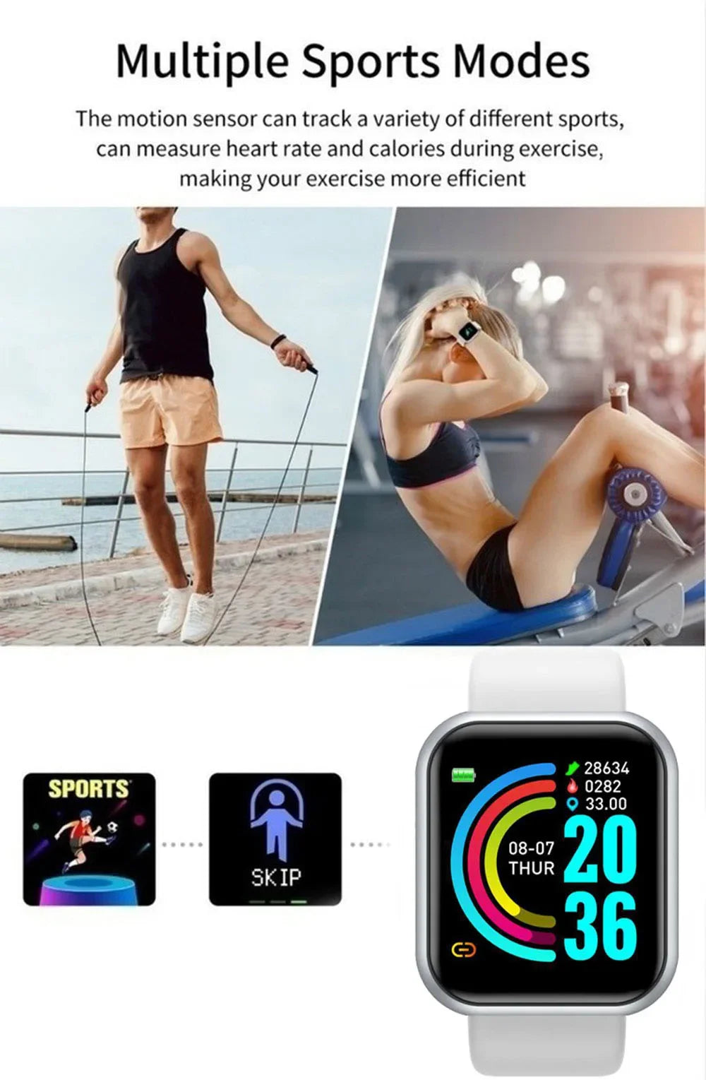 Multifunctional Bluetooth Smartwatch – Fitness, Sleep, Music & Sports Tracker for Men and Women