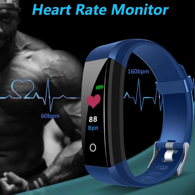 115Plus Kids Smartwatch – Bluetooth 4.0 Touch Sports Bracelet Fitness Tracker for iOS & Android