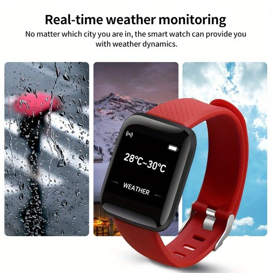 Smart Watch for Men & Women – Fitness Smart Band with Sport Mode, Music Control, Calorie & Distance Tracking, Message Reminder for Android & iOS