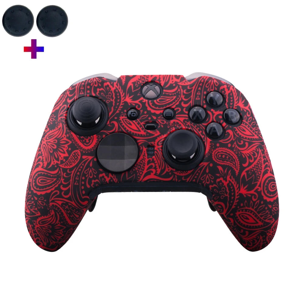 Gamepad Cases Soft Silicone Cover Anti-slip Protective Skin Case For Xbox Series X/S Controller Joystick With 2PcsThumb Grip Cap