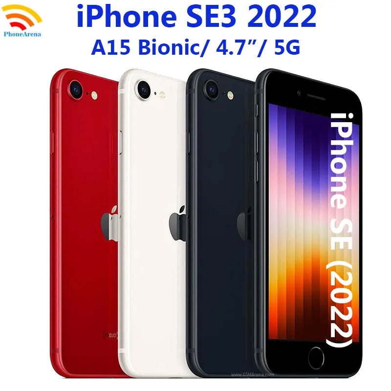 Refurbished iPhone SE 3 (2022) - 5G Unlocked | 64GB/128GB | A15 Bionic | Touch ID