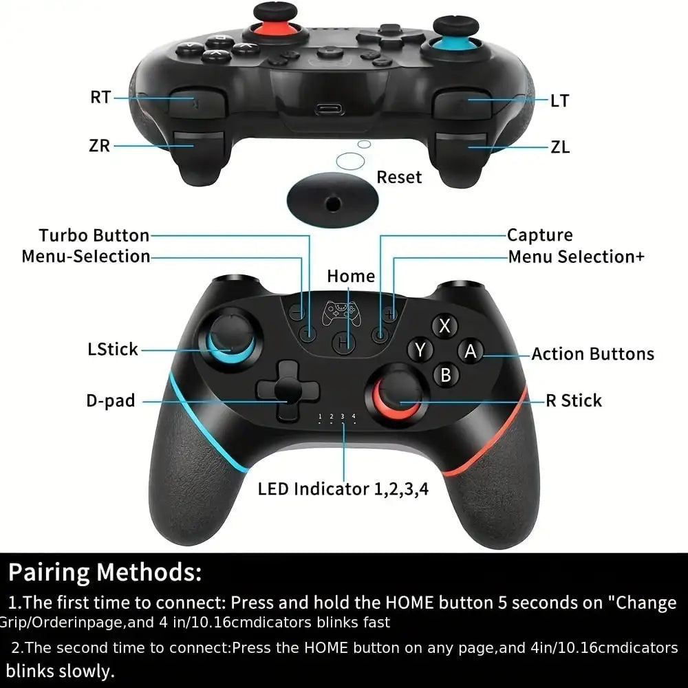 Wireless Game Controller for Switch Switch2 Lite OLED 6-Axis Vibration pro Handle NS2 Compatible with Switch pro Wireless Gaming