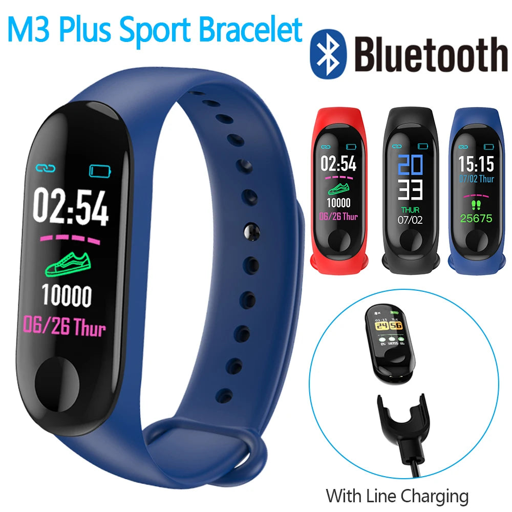 M3 Plus Fitness Tracker Smart Band – Running Pedometer with Heart Rate & Blood Pressure Monitor