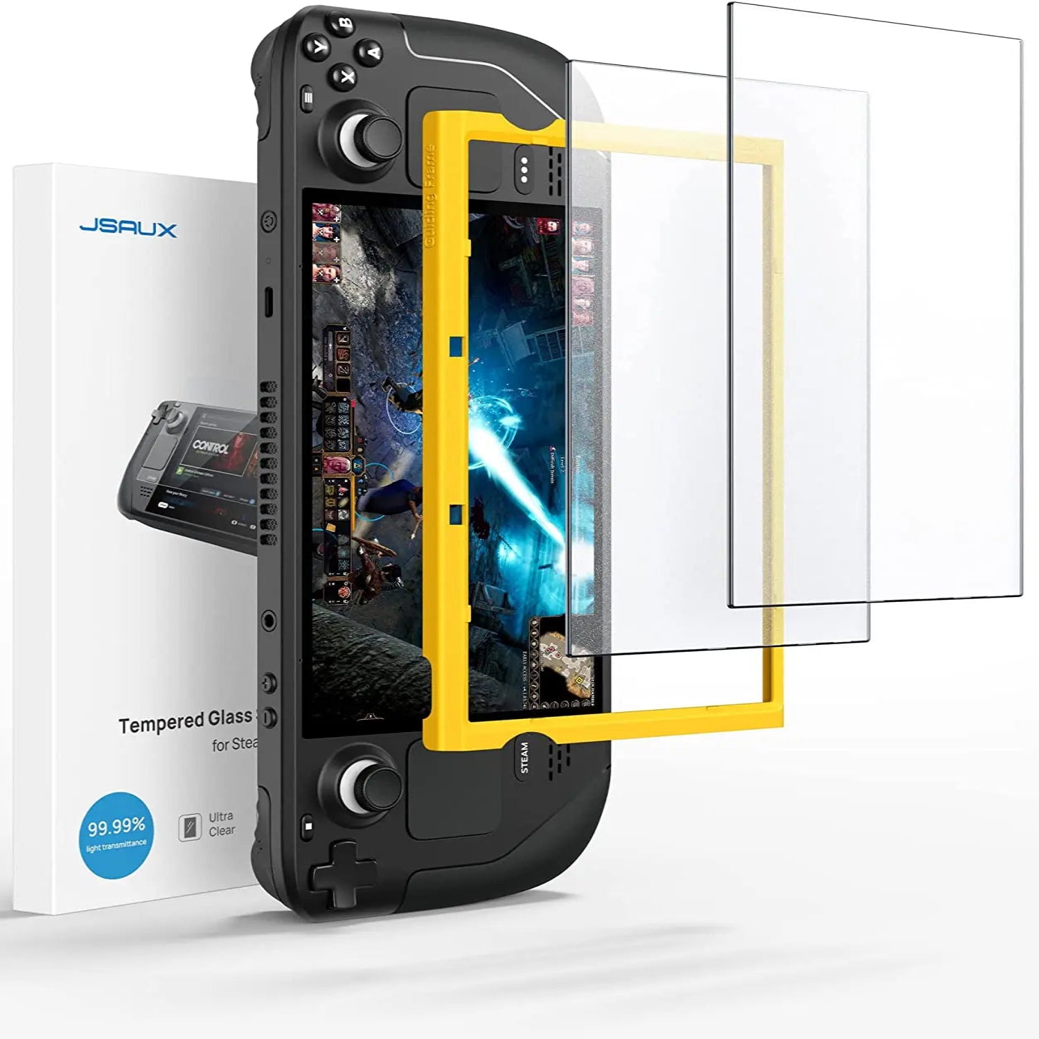 2Pack Steam Deck OLED Screen Protector,Ultra HD Glass Protector 9H Hardness Scratch Resistant Tempered Glass for Steam Deck OLED