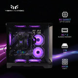 YEAH MAGIC Gaming Desktop AMD Ryzen 5 5600GT 3.9GHz 16GB(8G*2) DDR4 3200 1T NVME SSD ARGB 7 Fans Win 11 Home Gamer Desktop WIFI6