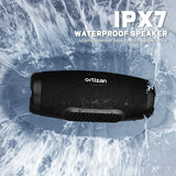 Ortizan Portable Loud Bluetooth Speaker Wireless 100W PEAK 80W RMS IPX7 Waterproof Outdoor Speaker Boombox Subwoofer for Party