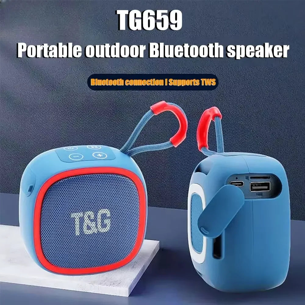 Mini Bluetooth Speaker – IPX4 Waterproof Portable Wireless Loudspeaker with TF Card, FM Radio, TWS Stereo & HiFi Sound