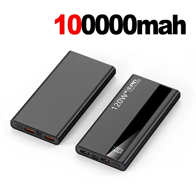 500000mAh 120W Power Bank – Fast Charging PD 20W Large Capacity Portable Battery for All Mobile Phones