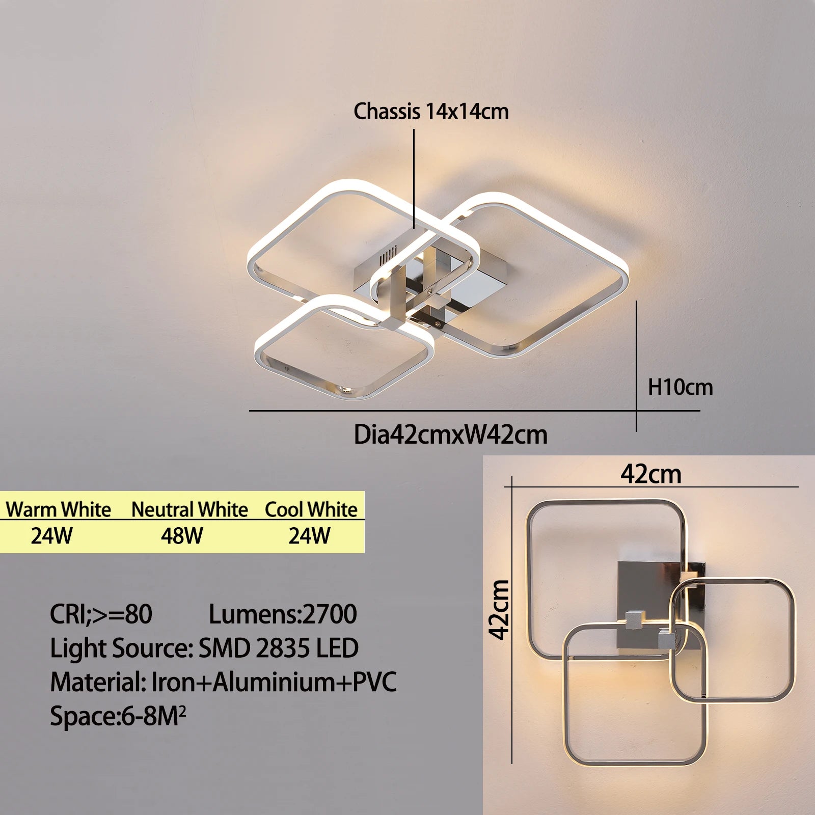 Modern led chandeliers dimmable ceiling chandeleir for living room bedroom Gold chrome 3-6 heads led ceiling lights W/remote