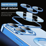 Plated MagSafe Magnetic Case for iPhone 12–17 Pro Max, Plus & Air, Wireless Charging Cover with Camera Lens Protector