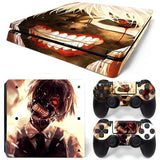 Anime 1380 PS4 Slim Skin Sticker Decal Cover for ps4 slim Console and 2 Controllers skin Vinyl slim sticker Decal