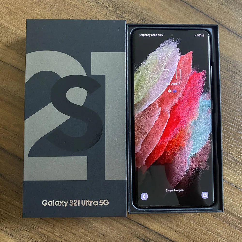 C Samsung Galaxy S21 Ultra S21U 5G Dual Sim G9980 6.8" ROM 256/512GB RAM 12GB Snapdragon NFC Original Unlocked Android Cellphone