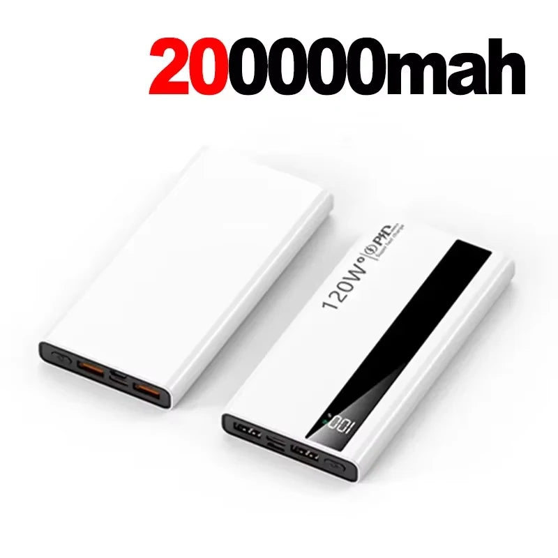 500000mAh 120W Power Bank – Fast Charging PD 20W Large Capacity Portable Battery for All Mobile Phones