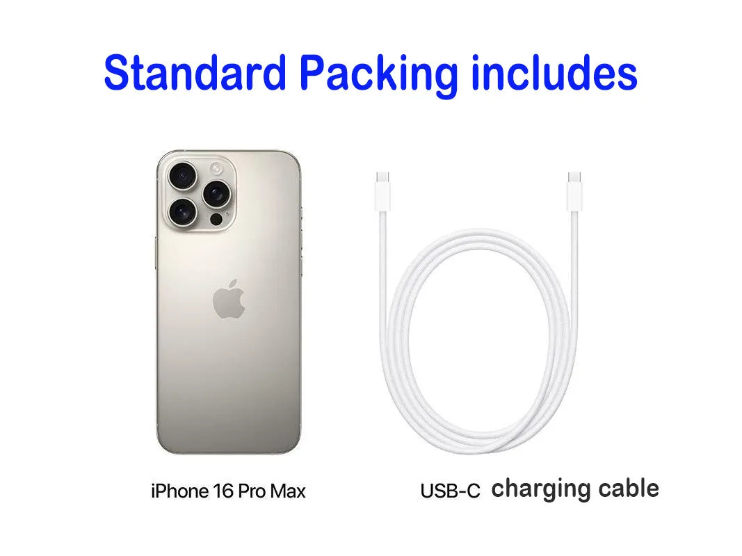 Refurbished iPhone 16 Pro Max (US Model) - Dual eSIM | 256GB/512GB | Titanium | 100% Original