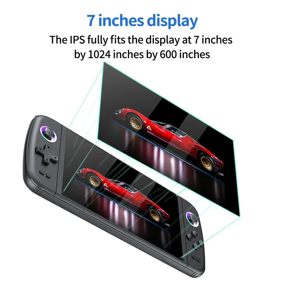 NEW M27 Portable Handheld Console - 7" IPS 1024x600 Linux Retro Gaming w/HDMI for Boys Gamer Gift & Plug & Play